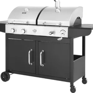 barbecue-2-en-1-gaz-et-charbon-western-noir-167-x-75-x-123-cm-surface-83-x-92-cm-4-grilles